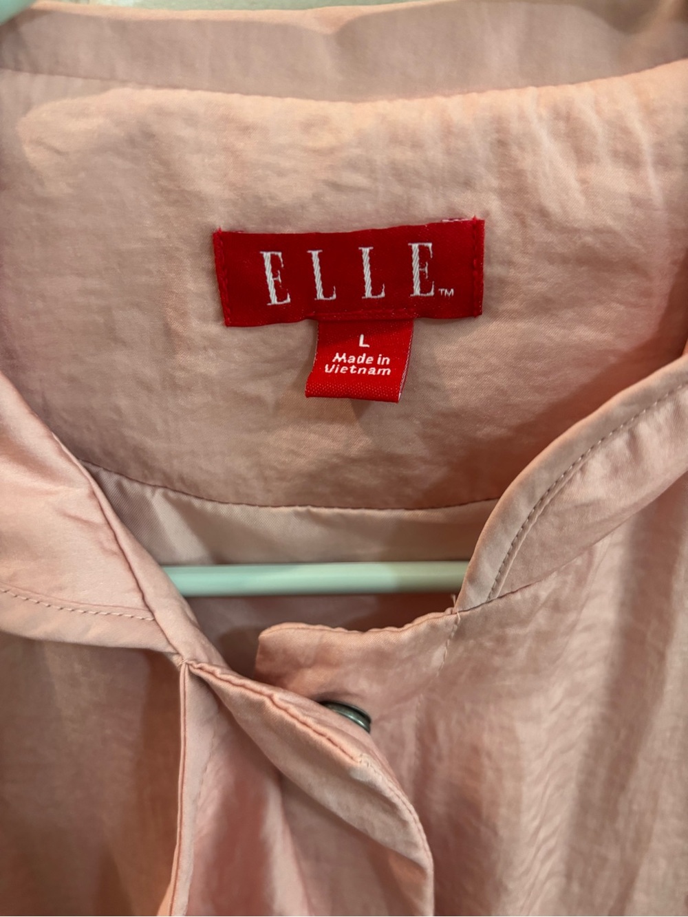 ELLE Light Pink Ruffle Front Button Down Blouse - Picture 2 of 5